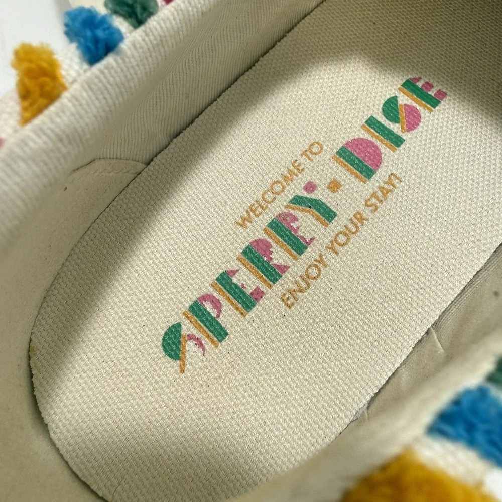 Sperry Womens SeaCycled Crest Vibe Platform Sneakers Size 8 Rainbow Pride